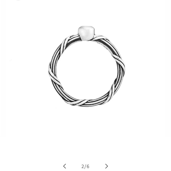 Peter Thomas Roth white topaz & sterling silver ring size 6 - Picture 6 of 7